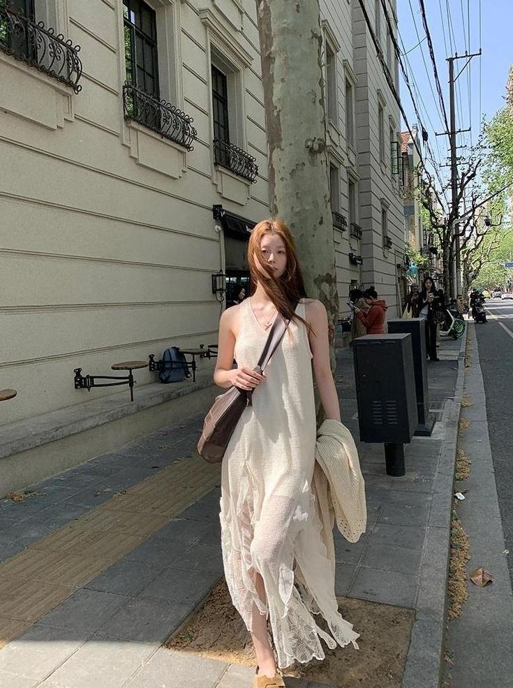 Elegant Summer French Style Maxi Dress