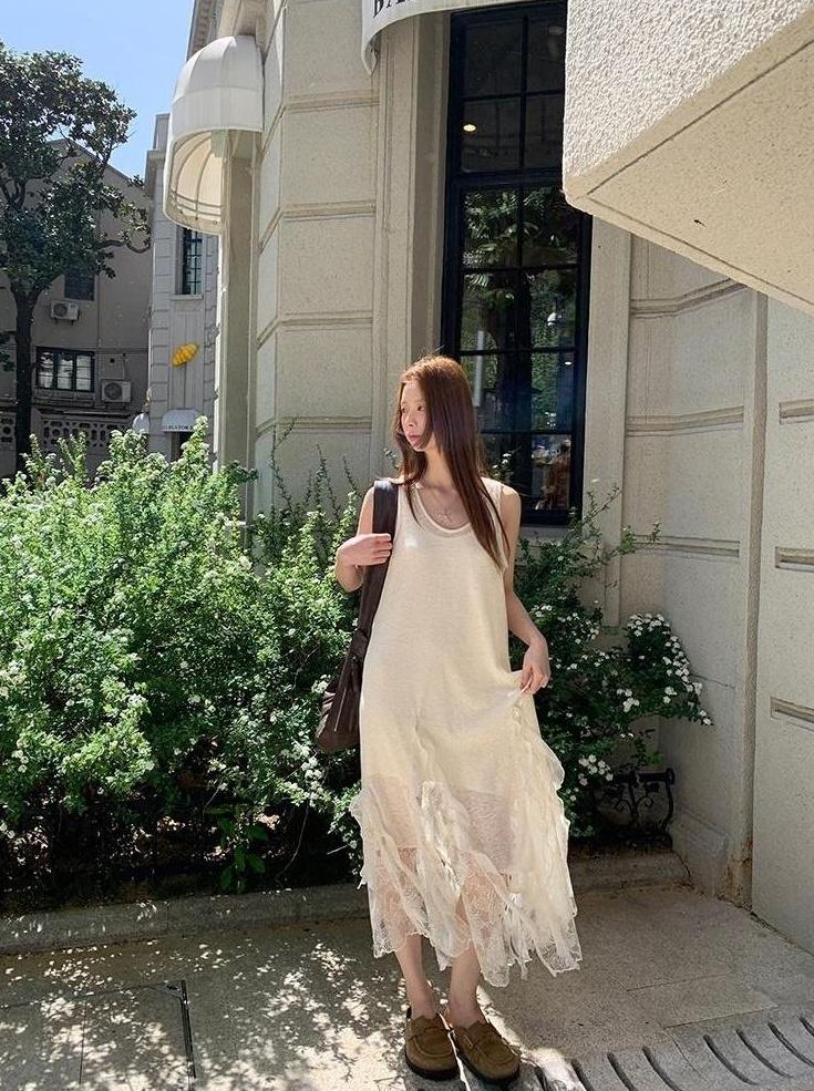 Elegant Summer French Style Maxi Dress
