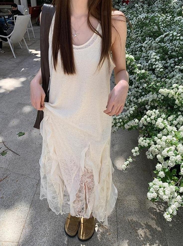 Elegant Summer French Style Maxi Dress