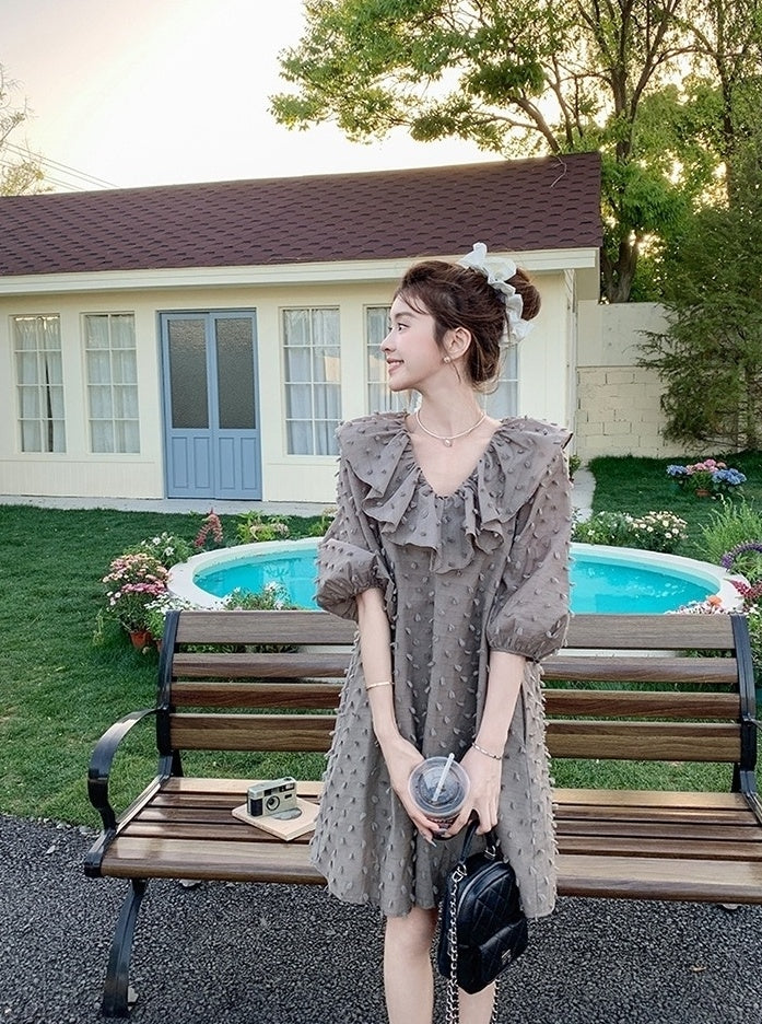 Elegant Summer Ruffle Hem Dress