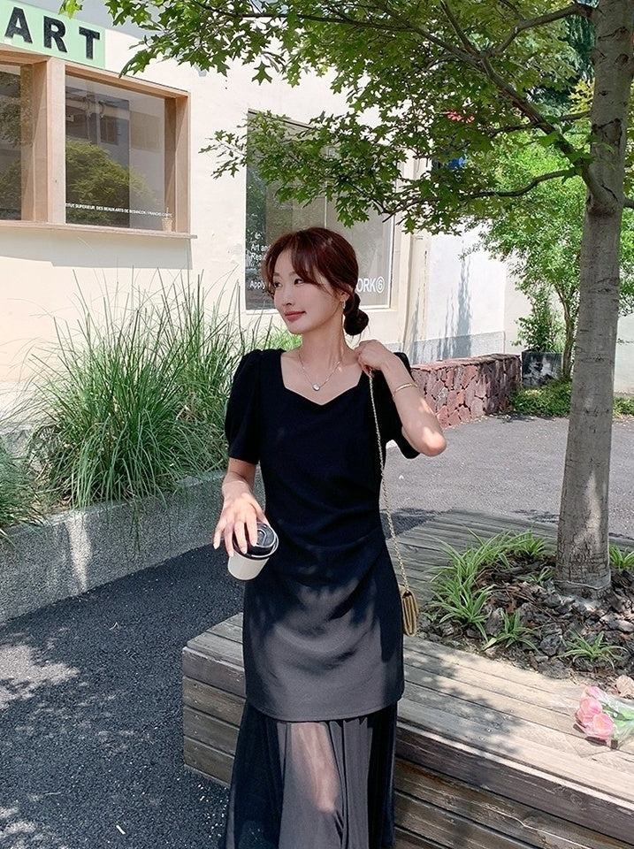 Elegant Vintage Patchwork Maxi Dress Summer Style