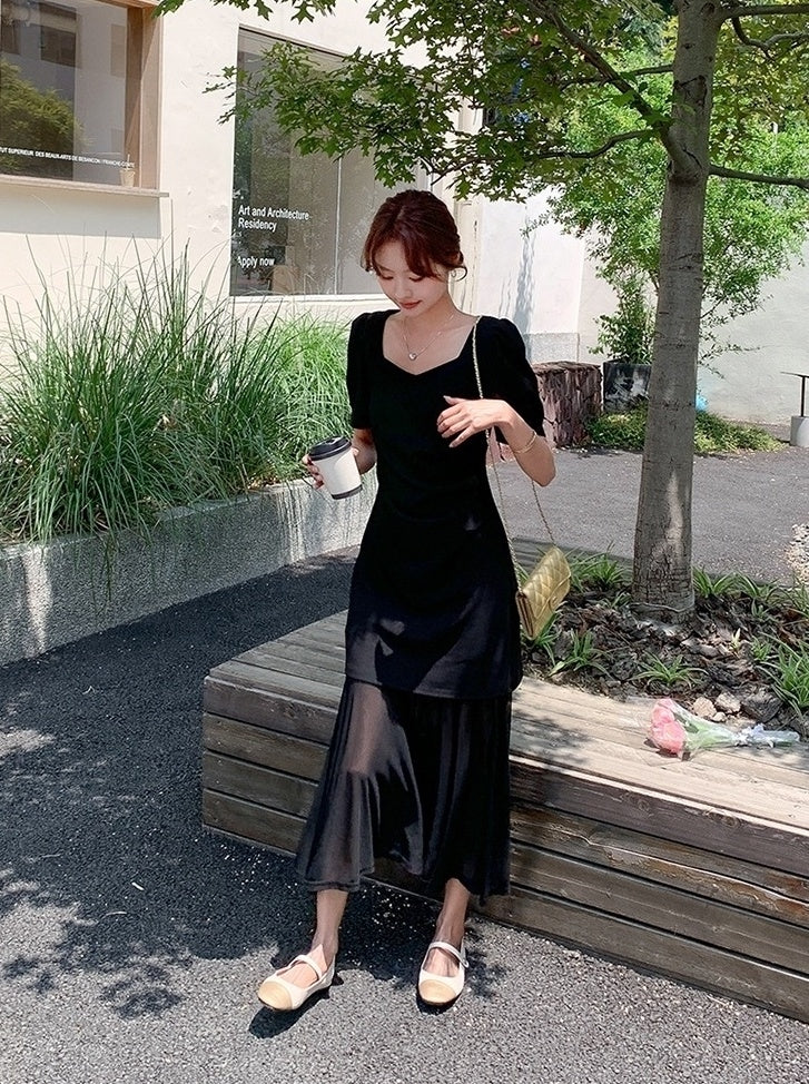 Elegant Vintage Patchwork Maxi Dress Summer Style