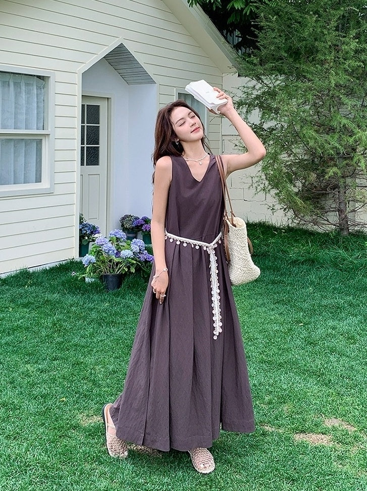 Elegant Vintage Style Waist Dress Summer Collection