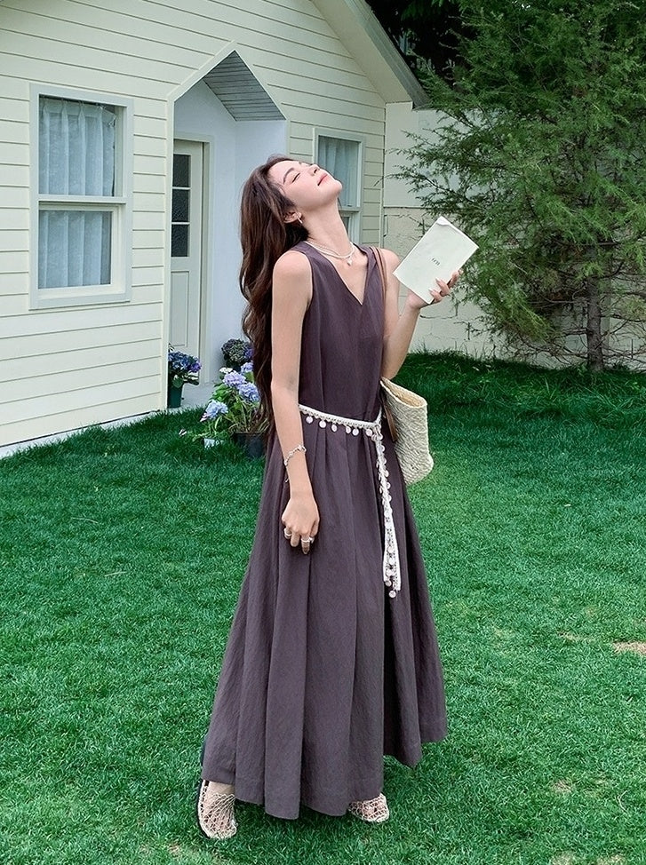 Elegant Vintage Style Waist Dress Summer Collection