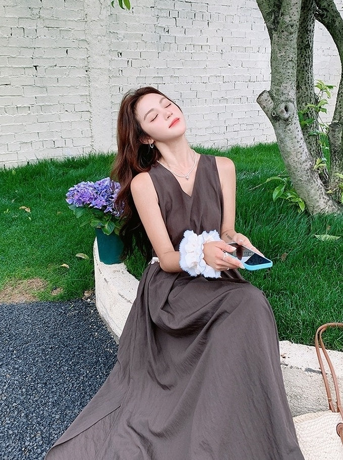 Elegant Vintage Style Waist Dress Summer Collection
