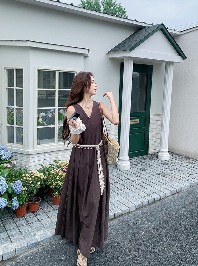 Elegant Vintage Style Waist Dress Summer Collection