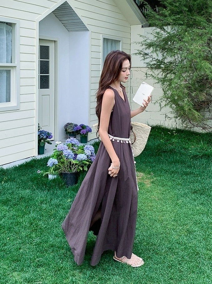 Elegant Vintage Style Waist Dress Summer Collection