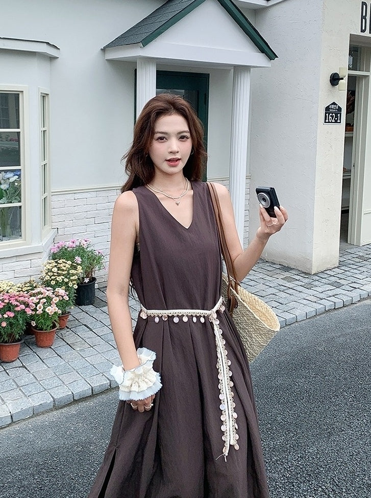 Elegant Vintage Style Waist Dress Summer Collection