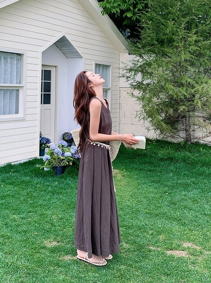 Elegant Vintage Style Waist Dress Summer Collection
