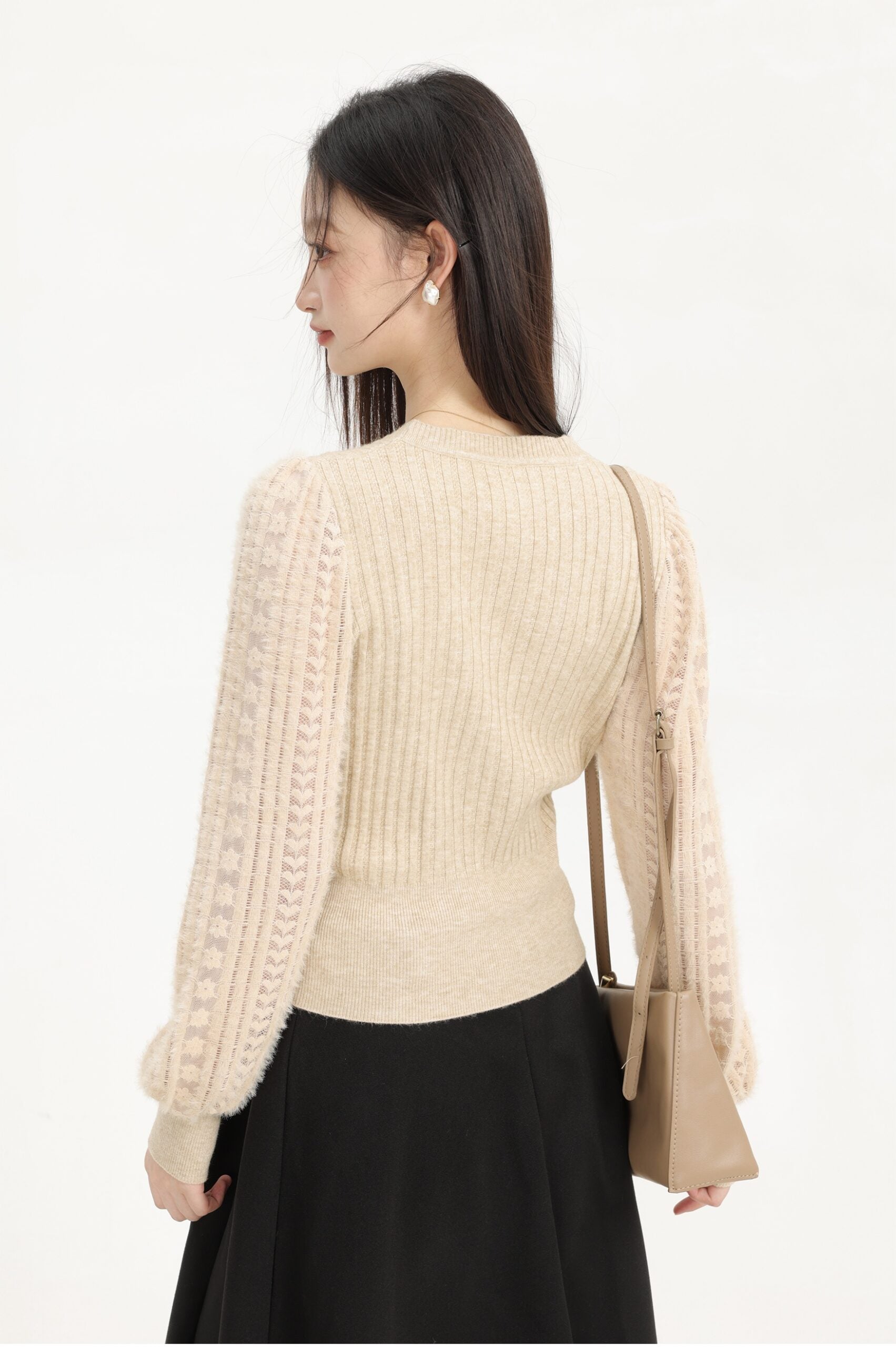 Elegant Vneck Knit Sweater For Fallwinter