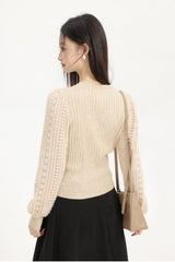 Elegant Vneck Knit Sweater For Fallwinter