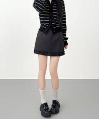 Elegant Blend Patchwork A Line Skirt