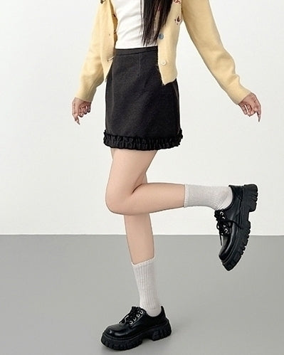 Elegant Blend Patchwork A Line Skirt