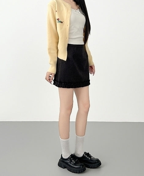 Elegant Blend Patchwork A Line Skirt