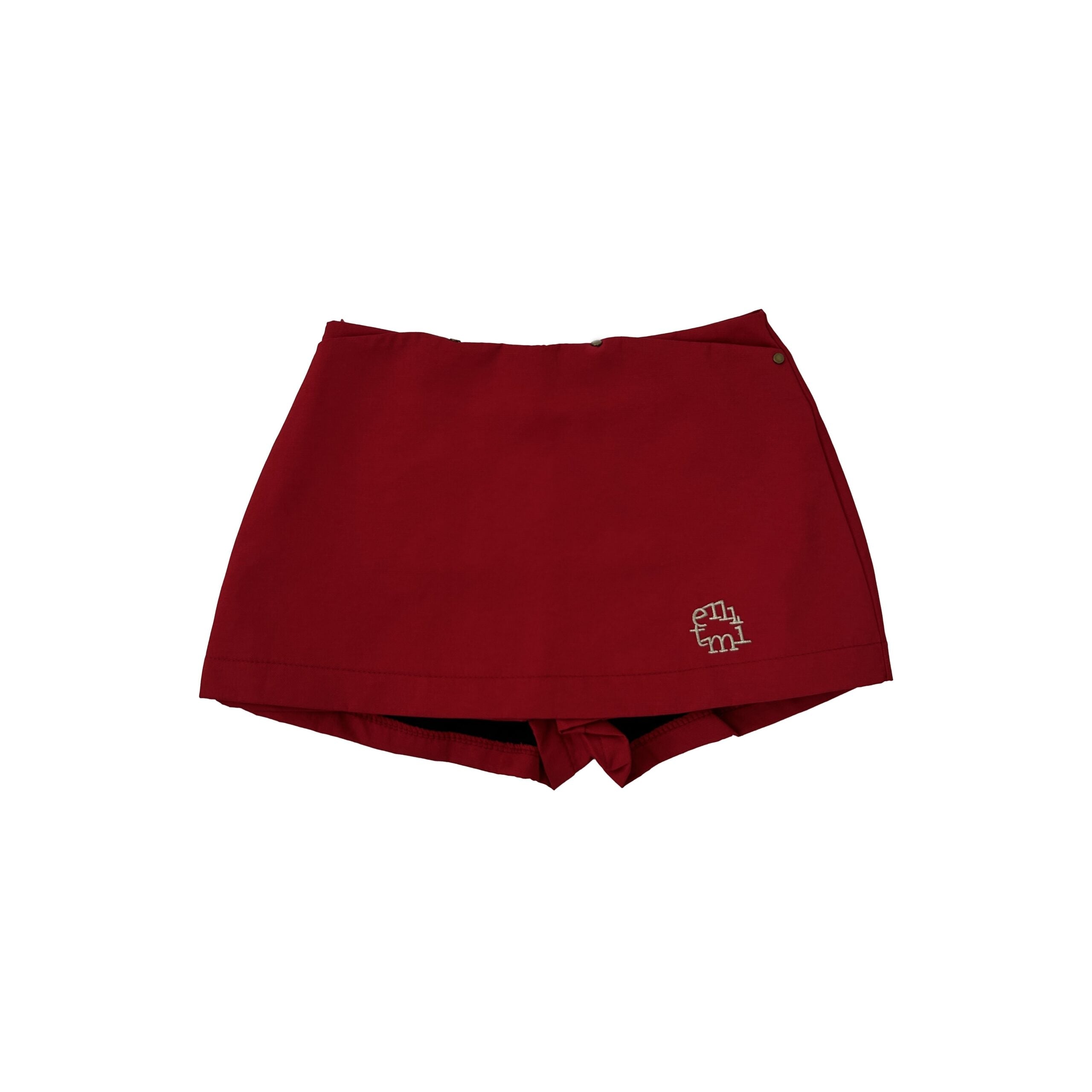 Embroidered Black Low Waist Vintage Mini Skirt