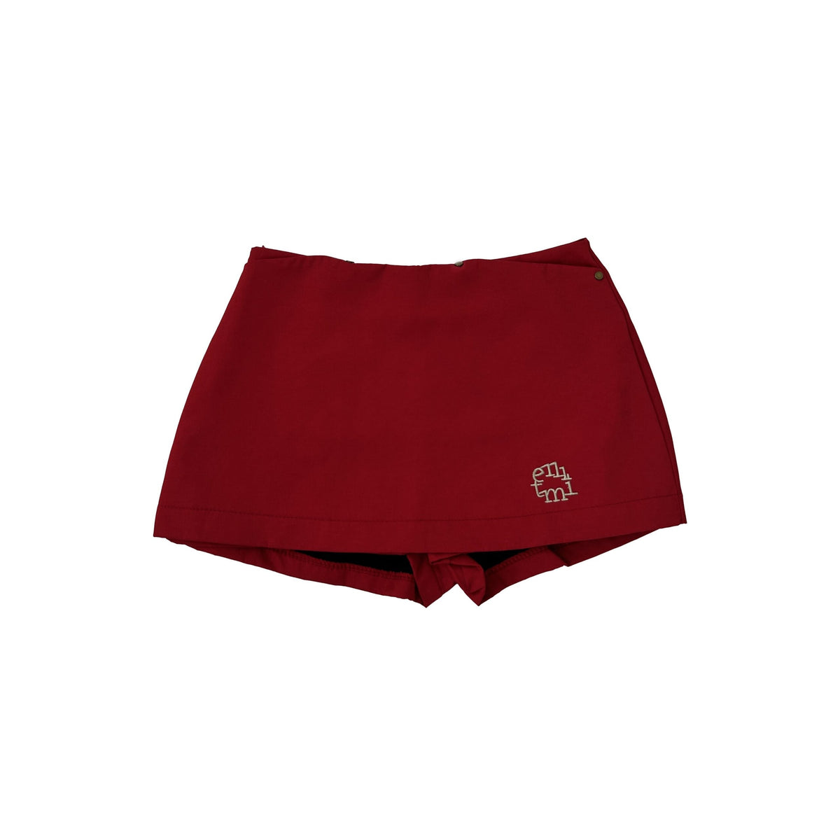 Embroidered Black Low Waist Vintage Mini Skirt