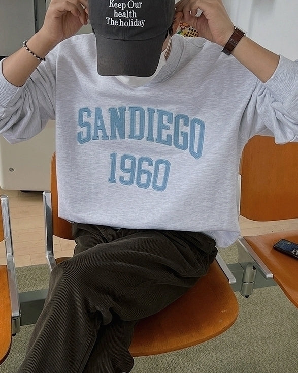 Embroidered Pullover Sweatshirt