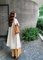 Embroidered Relaxed Fit Shirt Dress And Wide Leg Pants Set