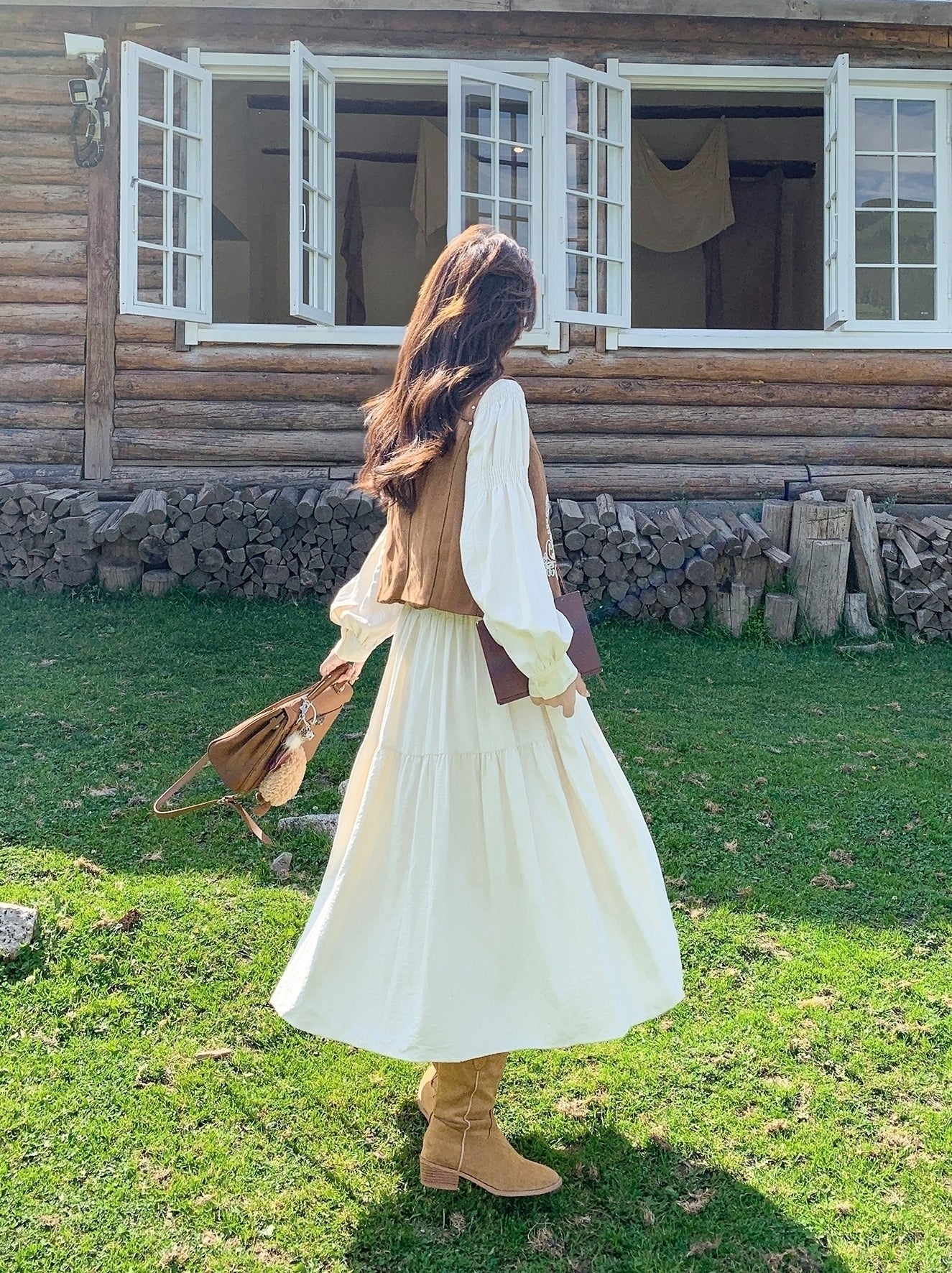 Embroidered Vest Dress Set Elegant Slim Fit