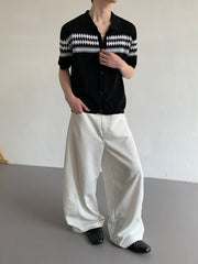 Fair Isle Jacquard Collar Cardigan Top
