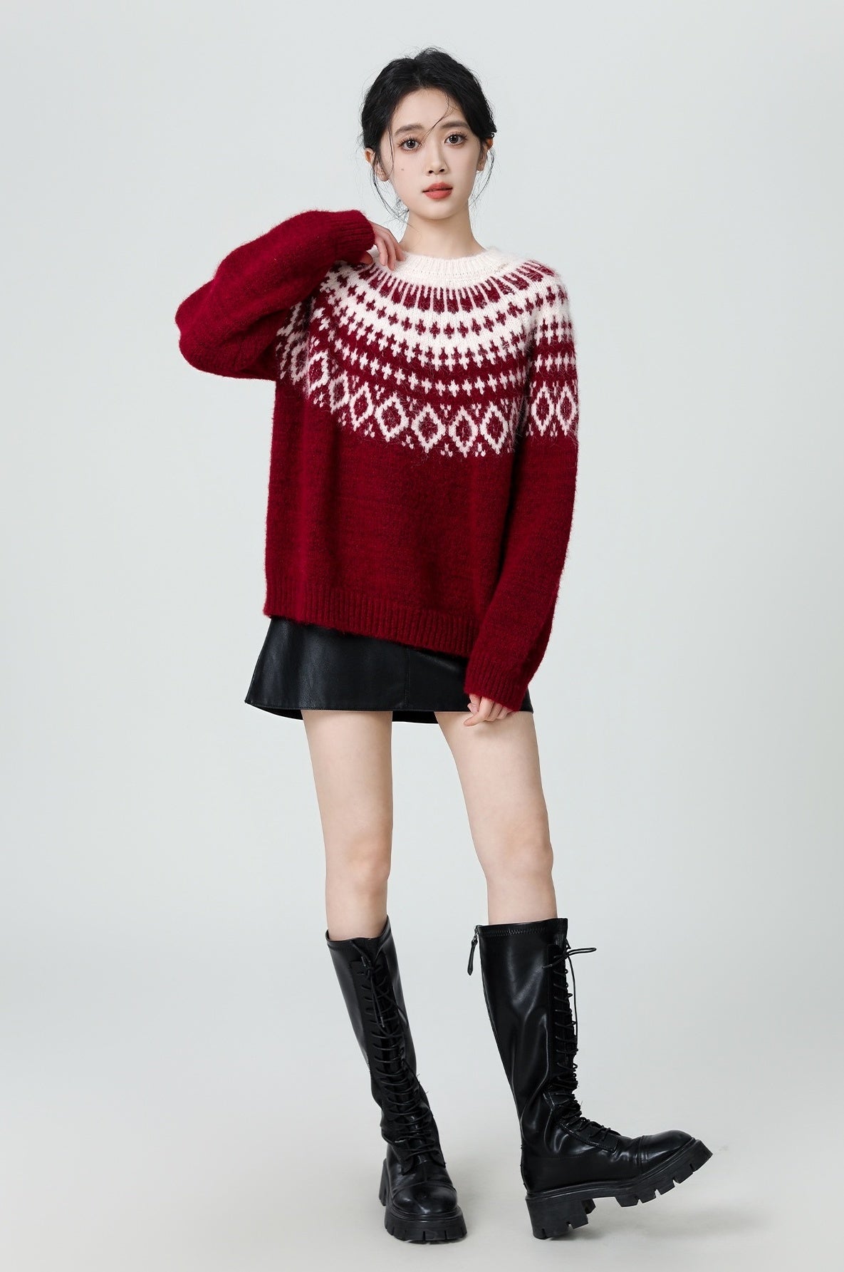 Fair Isle Red Christmas Sweater