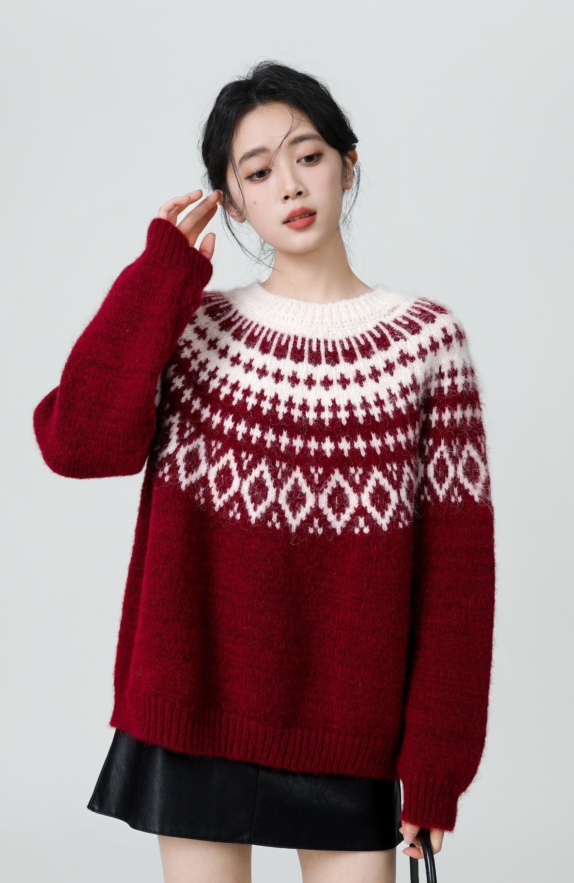 Fair Isle Red Christmas Sweater
