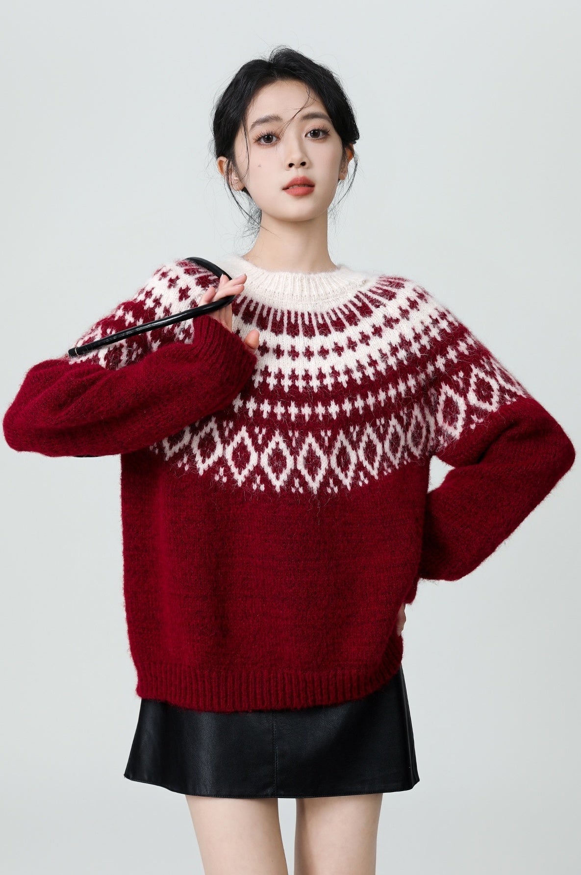 Fair Isle Red Christmas Sweater