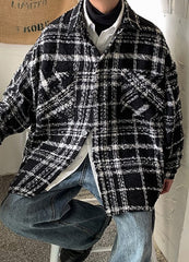 Black Fancy Checkered Jacket