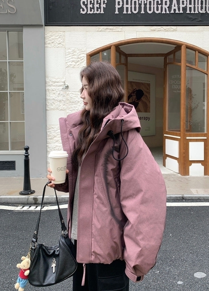 Hooded Puffer Jacket Winter Warm Parka