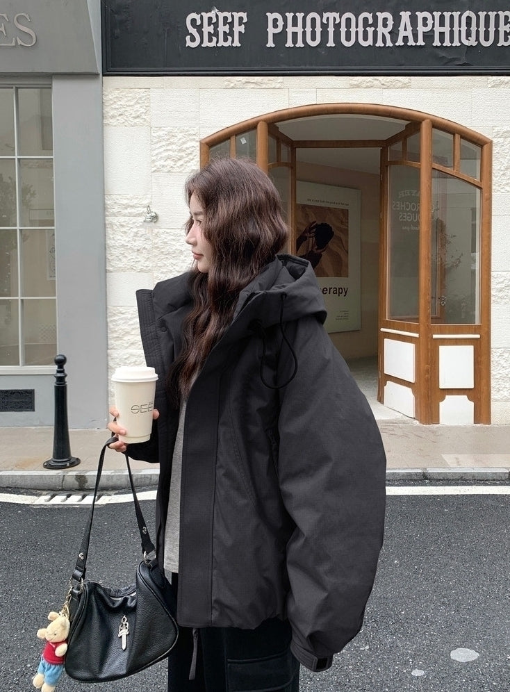 Hooded Puffer Jacket Winter Warm Parka