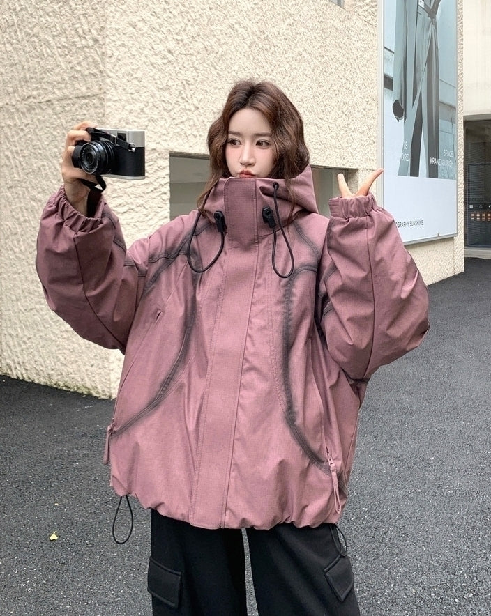 Hooded Puffer Jacket Winter Warm Parka