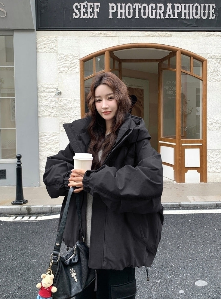 Hooded Puffer Jacket Winter Warm Parka