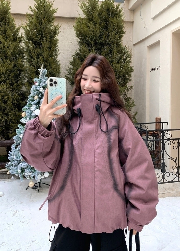 Hooded Puffer Jacket Winter Warm Parka