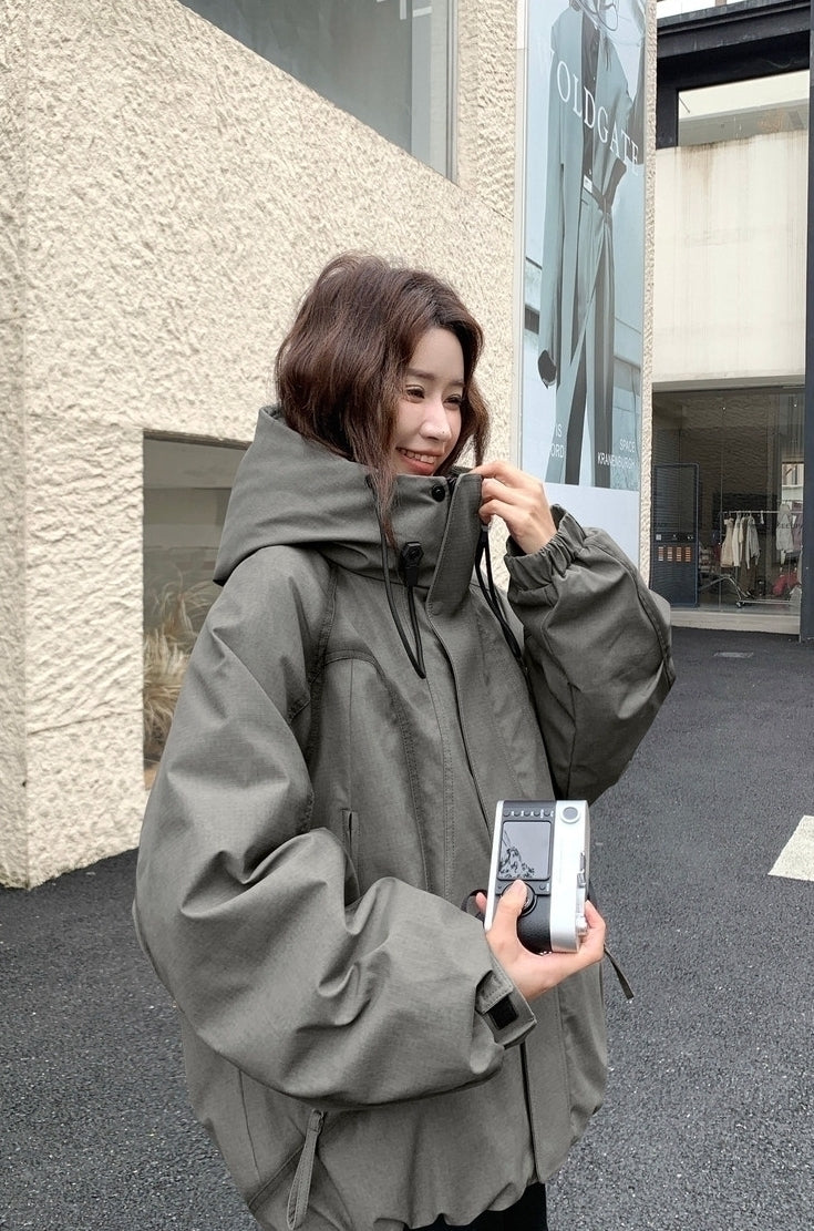 Hooded Puffer Jacket Winter Warm Parka