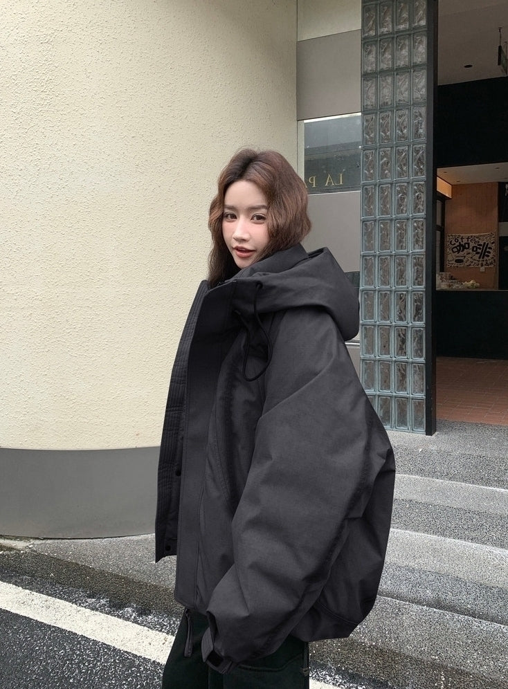 Hooded Puffer Jacket Winter Warm Parka