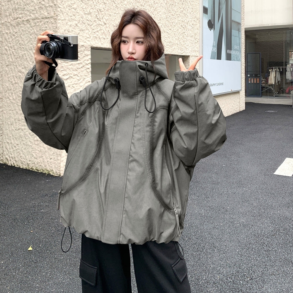 Hooded Puffer Jacket Winter Warm Parka
