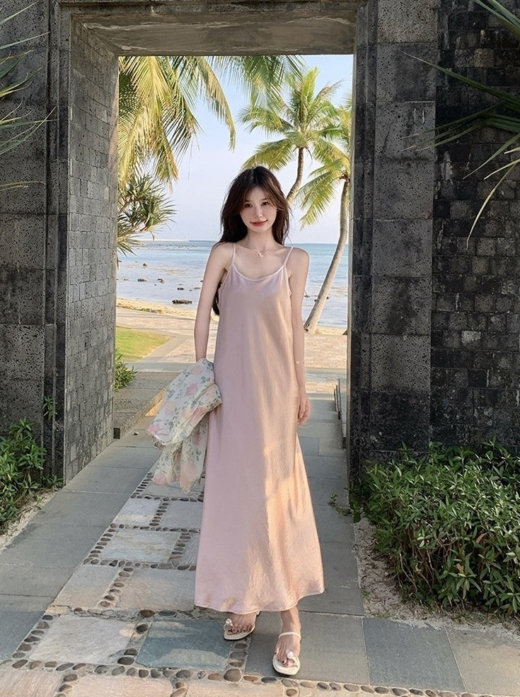 Fashion Print Cardigan And Dress Set
