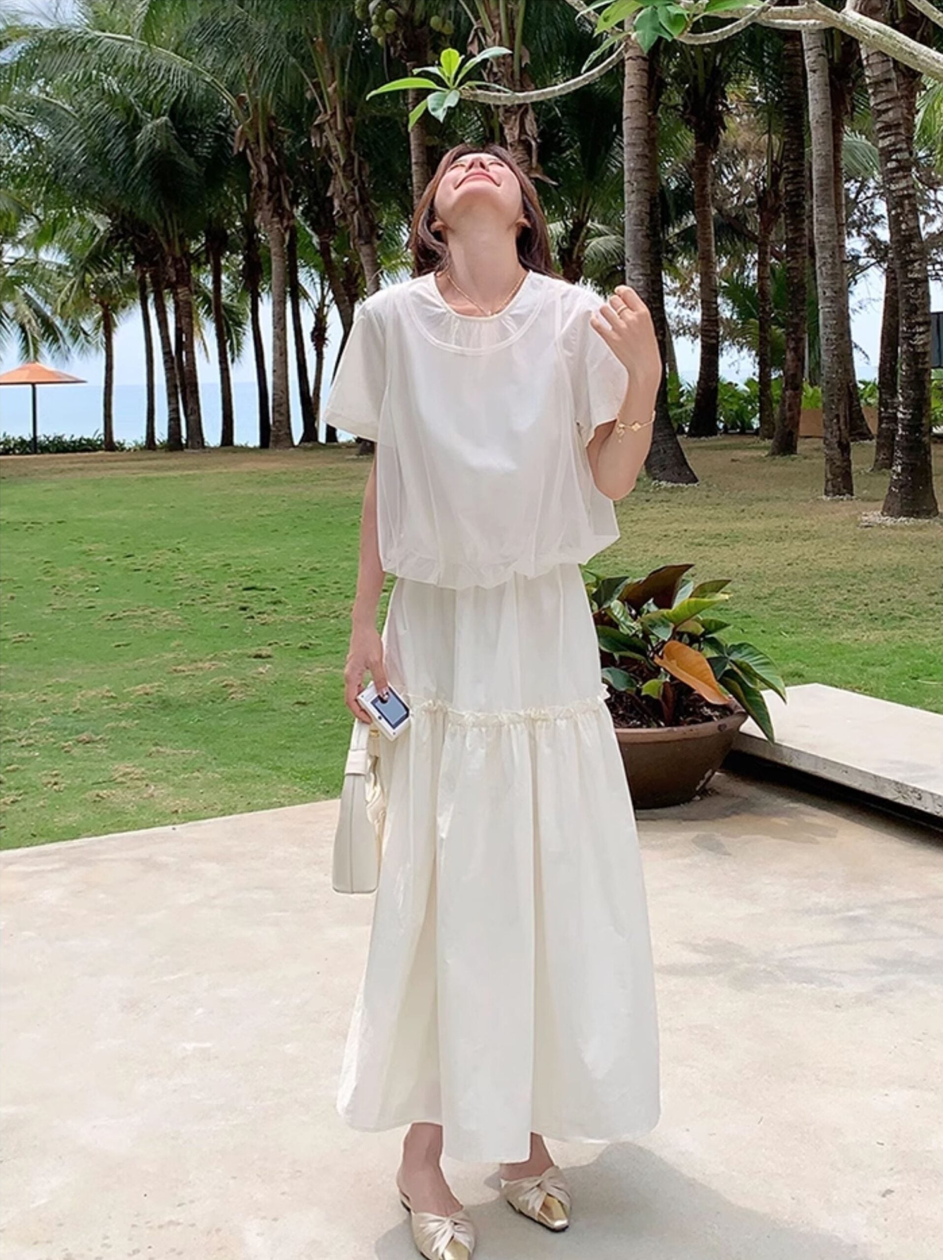 Fashionable Summer Twopiece Skirt Set