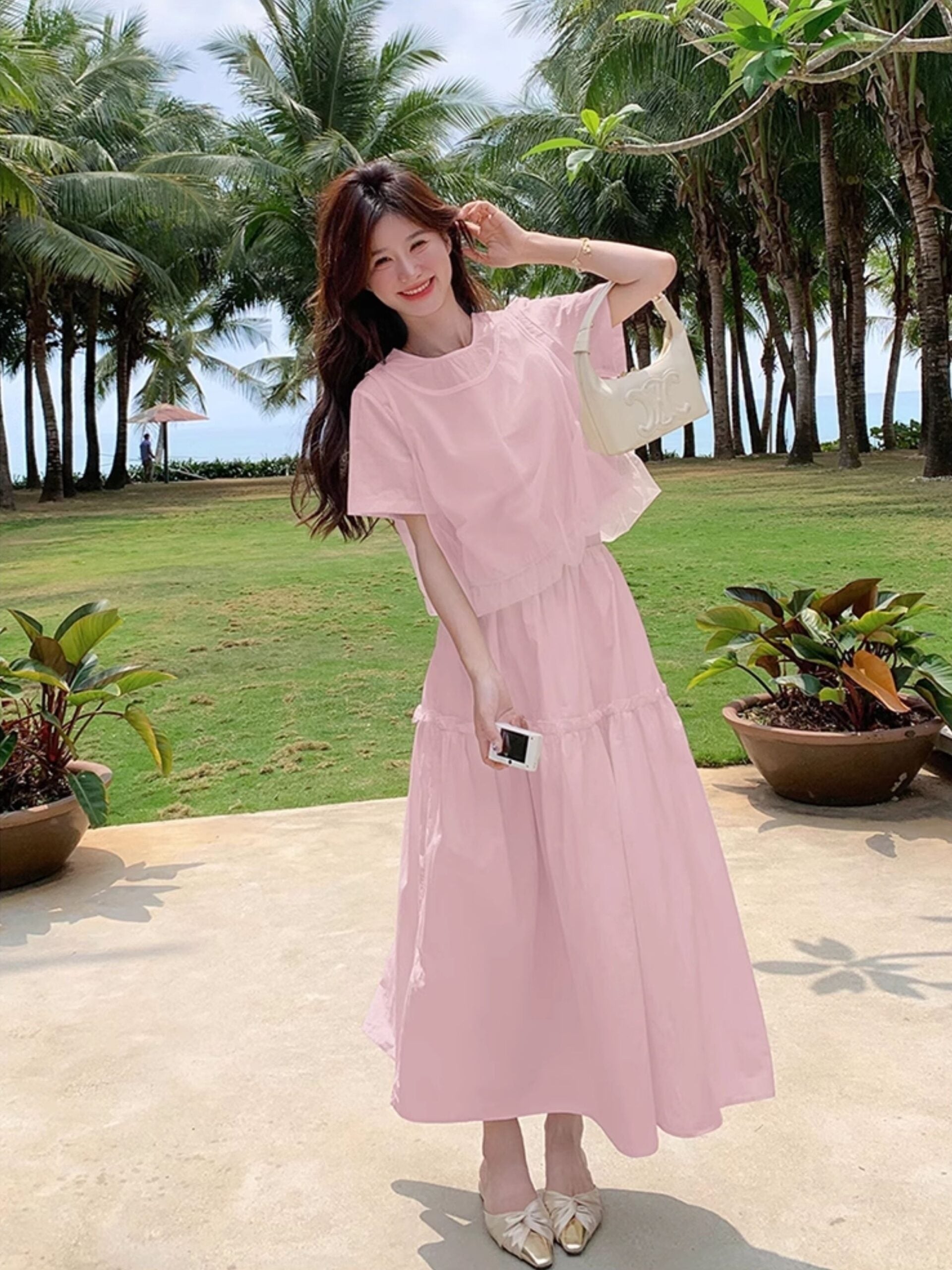 Fashionable Summer Twopiece Skirt Set