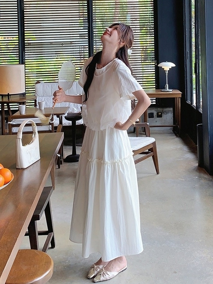 Fashionable Summer Twopiece Skirt Set