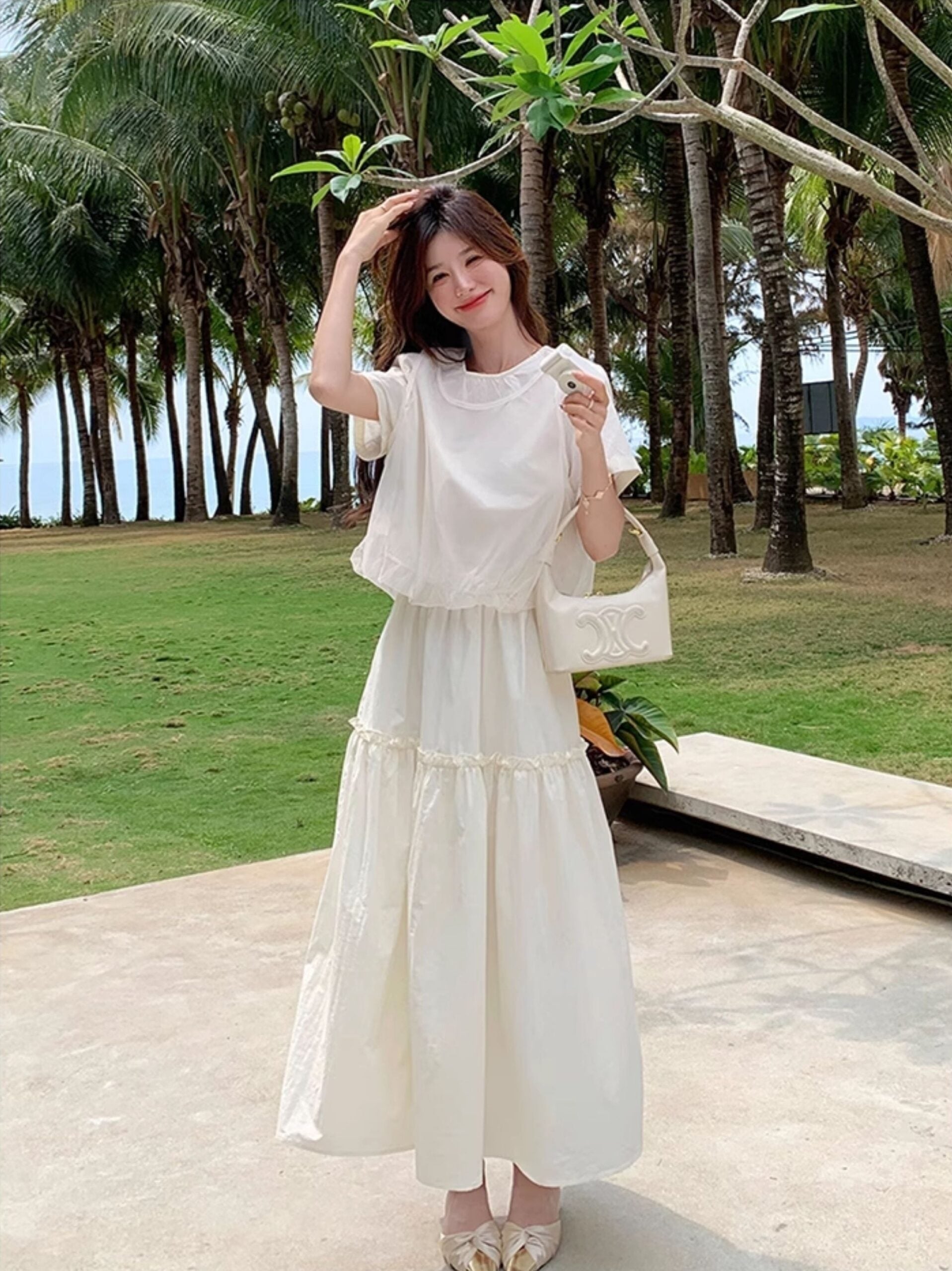 Fashionable Summer Twopiece Skirt Set