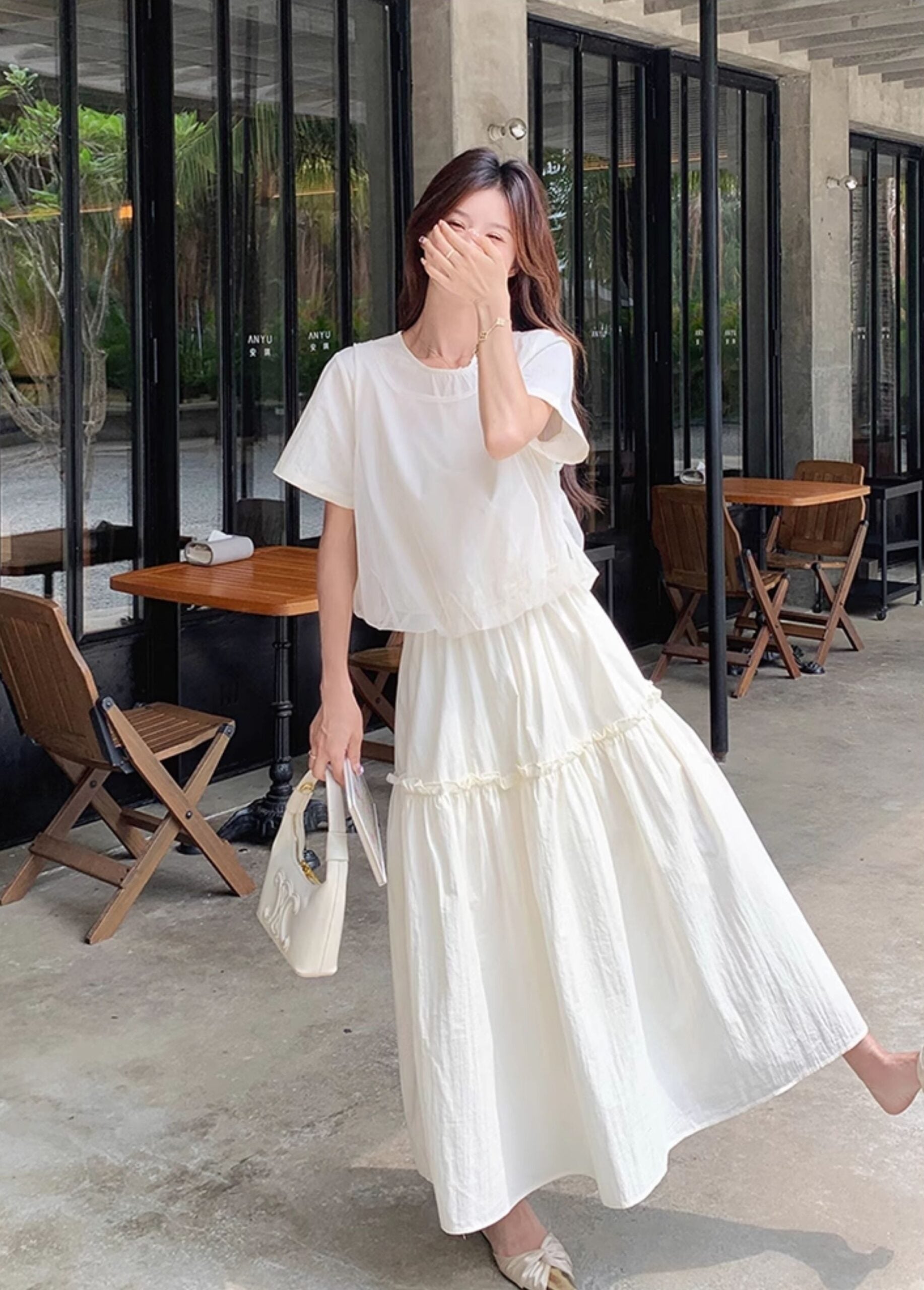 Fashionable Summer Twopiece Skirt Set