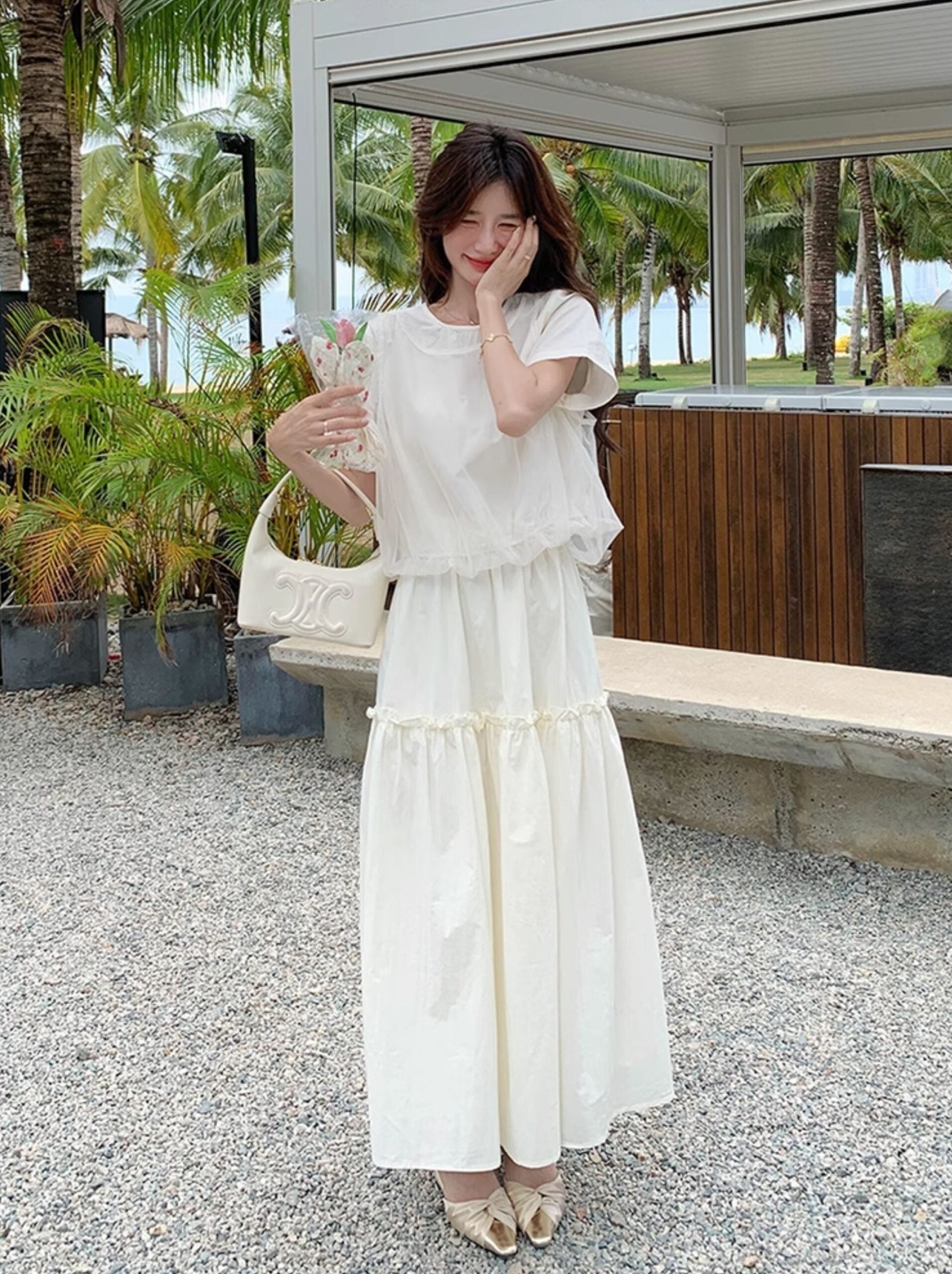 Fashionable Summer Twopiece Skirt Set