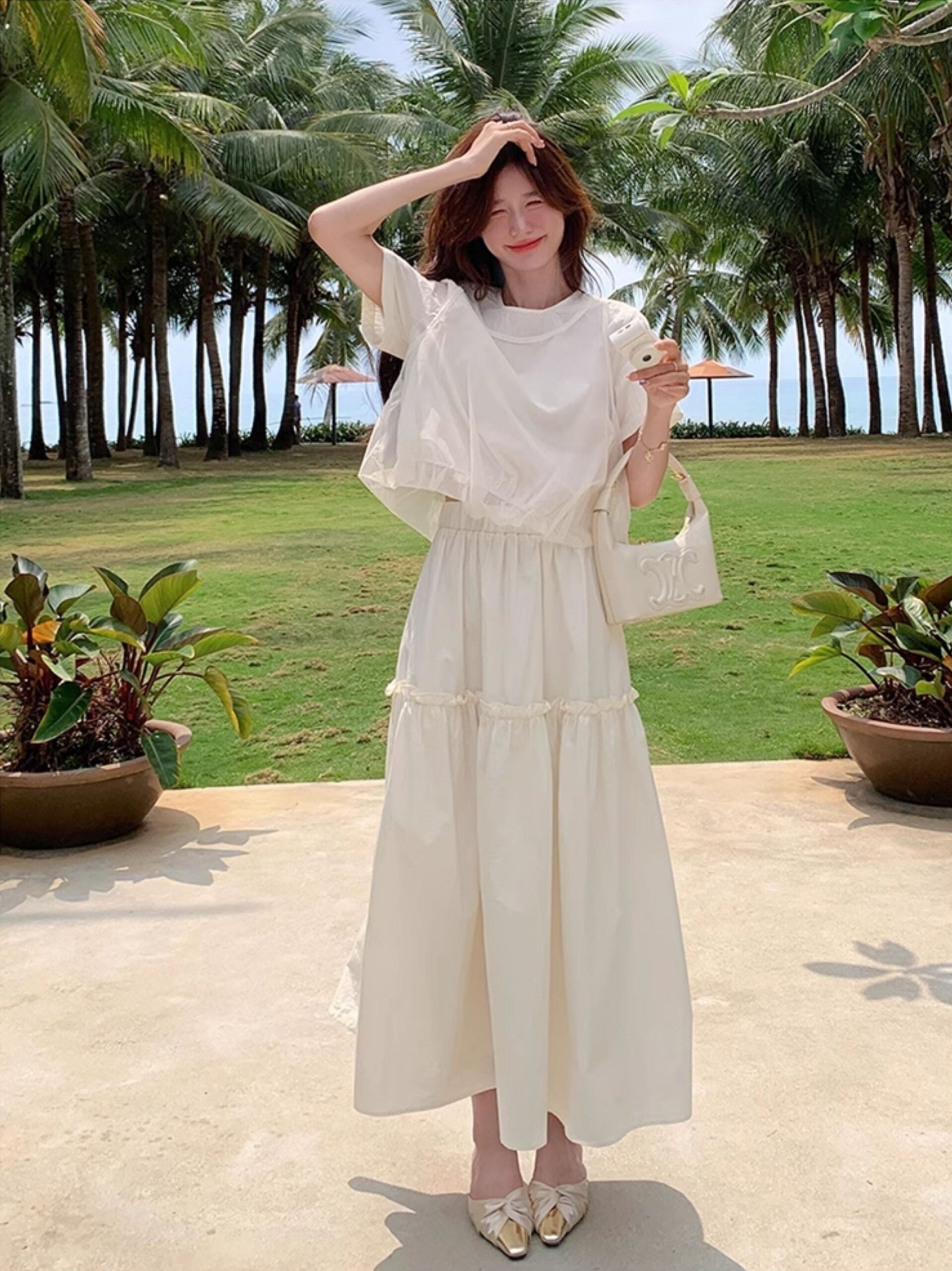 Fashionable Summer Twopiece Skirt Set