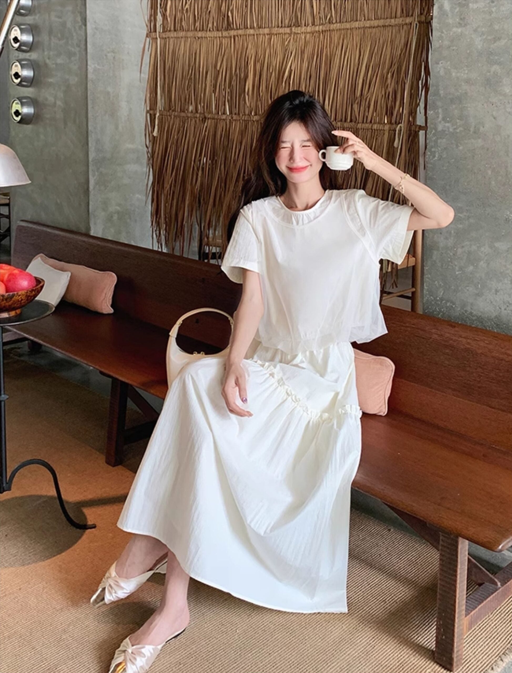 Fashionable Summer Twopiece Skirt Set