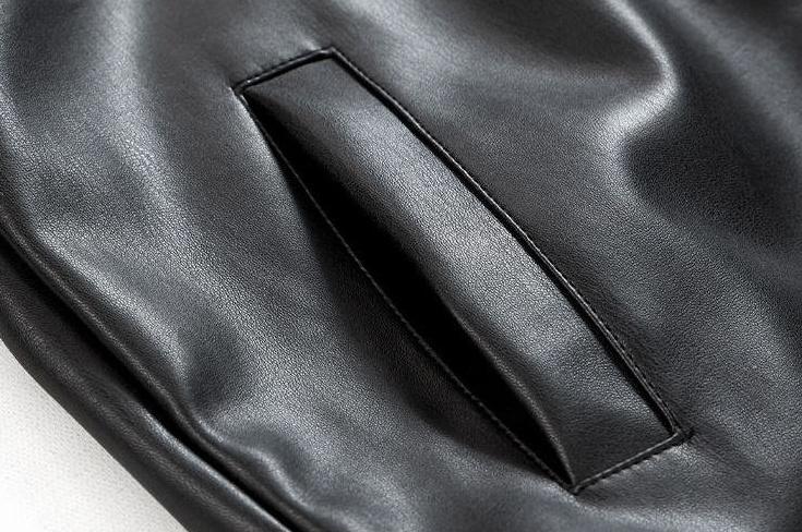 Faux Leather Hooded Patchwork Jacket