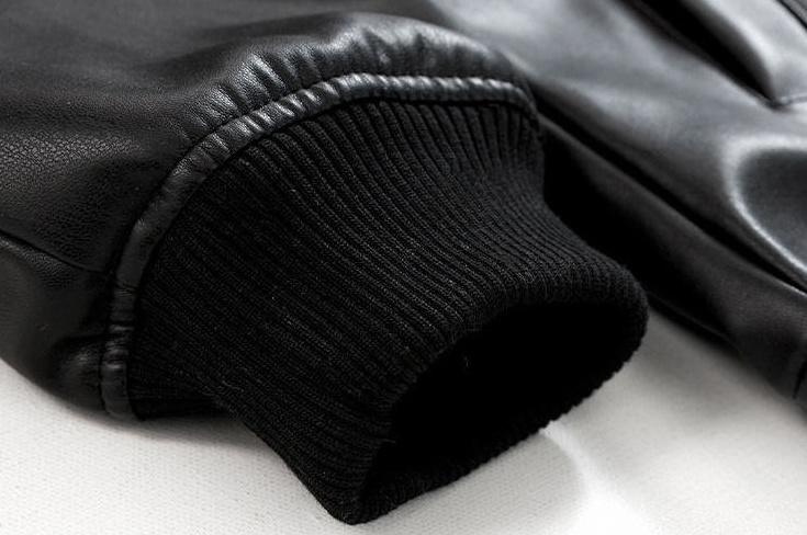 Faux Leather Hooded Patchwork Jacket