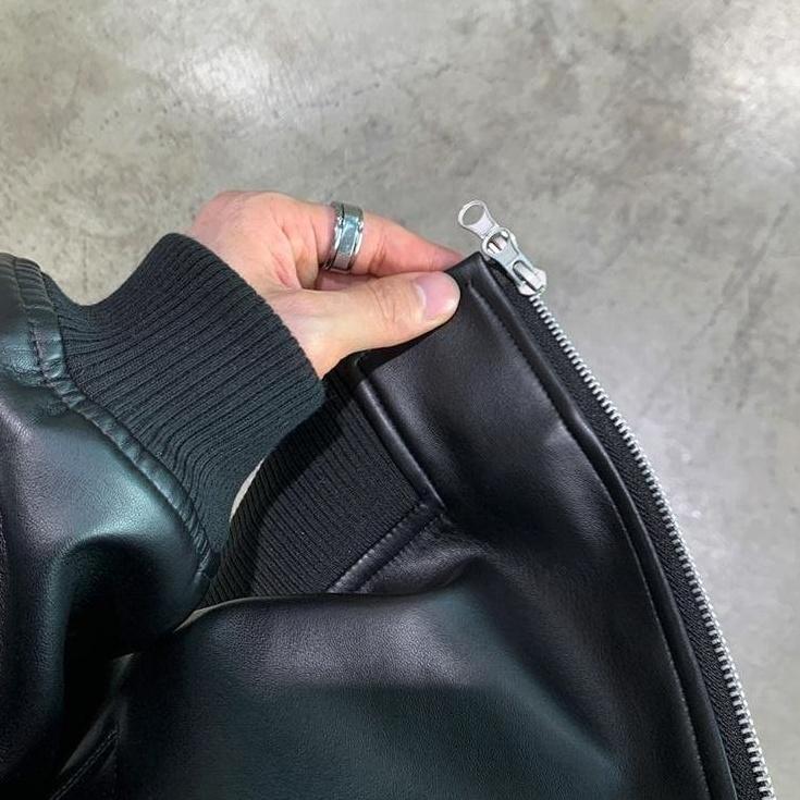 Faux Leather Hooded Patchwork Jacket