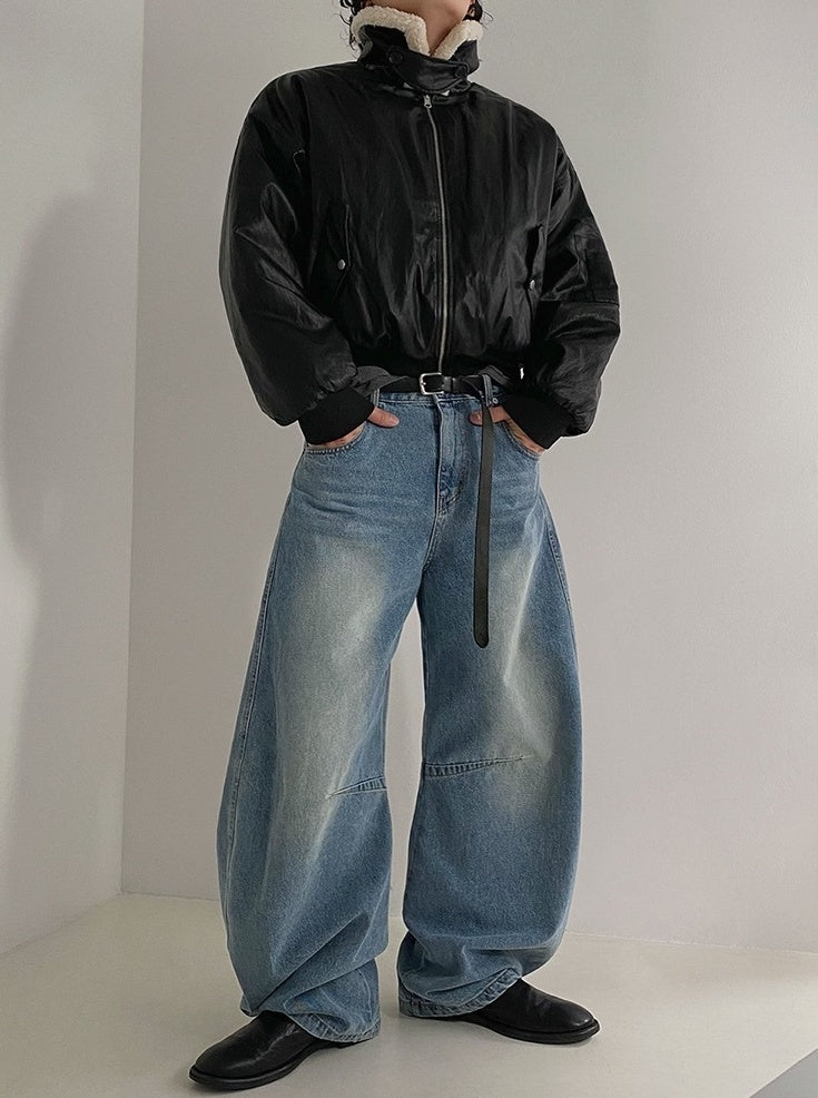 Faux Collar Trendy Pu Jacket