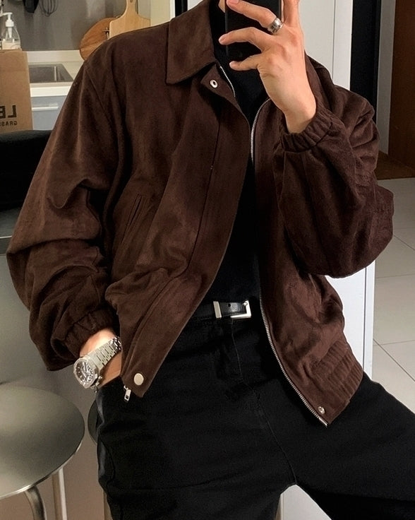 Faux Collar Short Jacket